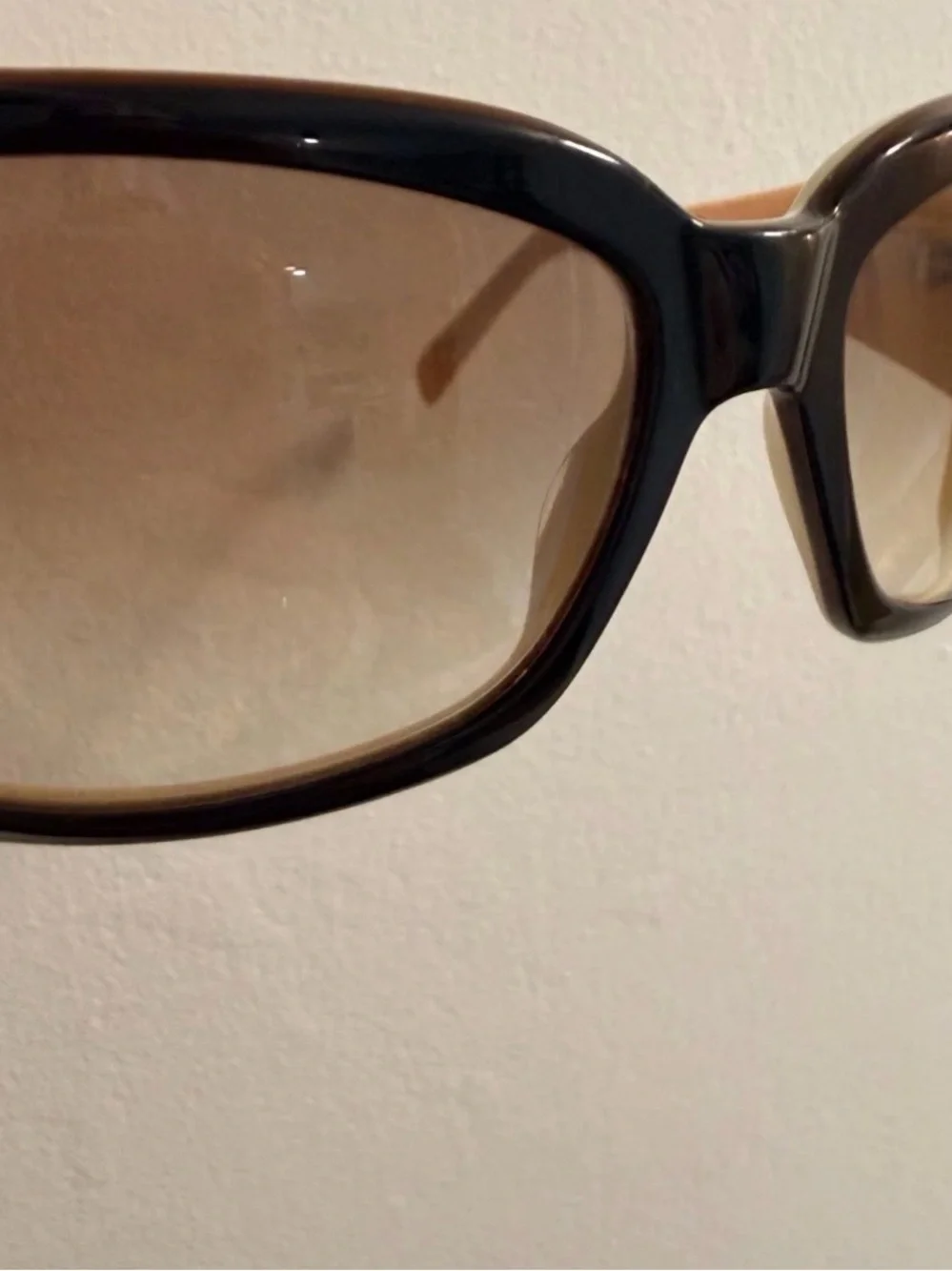 VERSACE Greca Black Cream Brown gradient vintage sunglasses